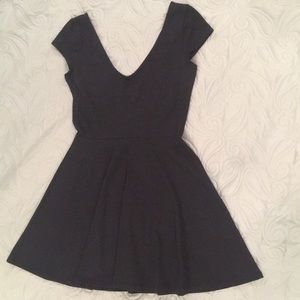 Hollister Navy Blue Cap Sleeve Skater Dress